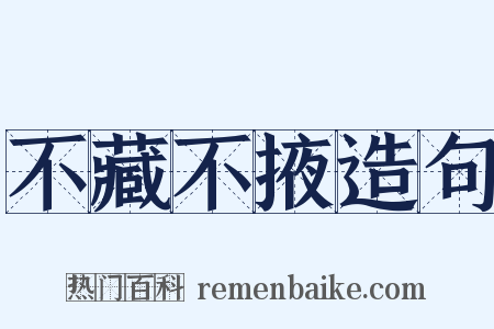 不藏不掖造句是什么意思的图片